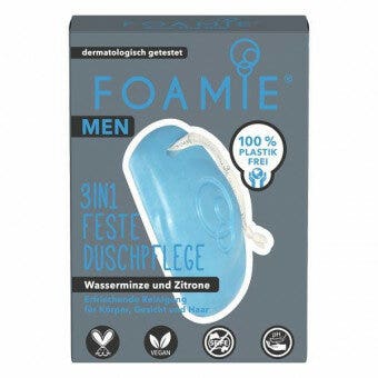 Foamie Men 3 In 1 Seas The Day Shampoo Docciaschiuma E Viso Solido 80g-1