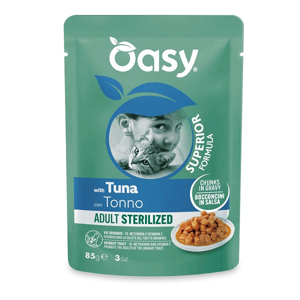 Oasy Wet Cat Bocconcini Adult Sterilized Tonno 85 g