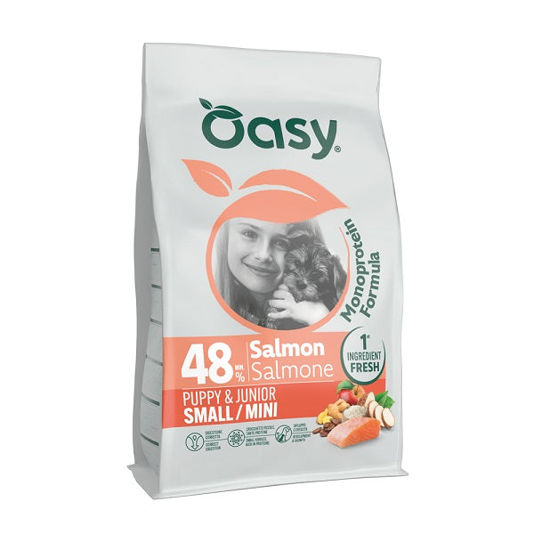 Oasy Dry Dog Monoprotein Puppy Small/mini Salm 2 kg