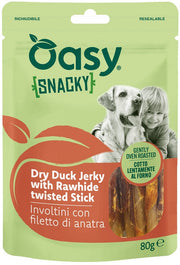 Oasy Snack Dog Snacky Involtini con Filetto di Anatra Busta 80 g
