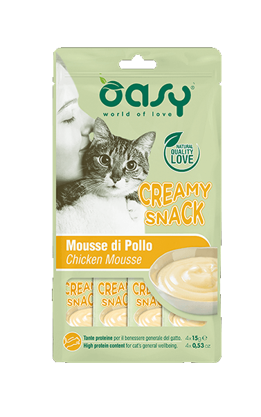 Oasy Snack Cat Creamy Snack Pollo 4x15g-1