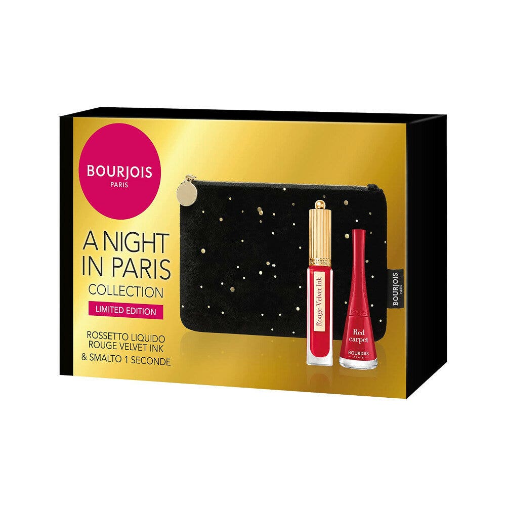 Bourjois Kit Pochette + Rossetto Liquido 3,5ml + Smalto One Second 9ml-1