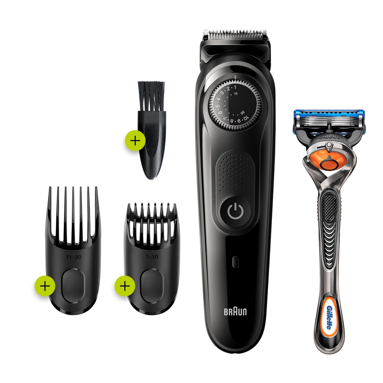 Braun Regolabarba BT 3242 Con Selettore Di Precisione + 2 Pettini E Rasoio Gillette Fusion5 ProGlide - 2