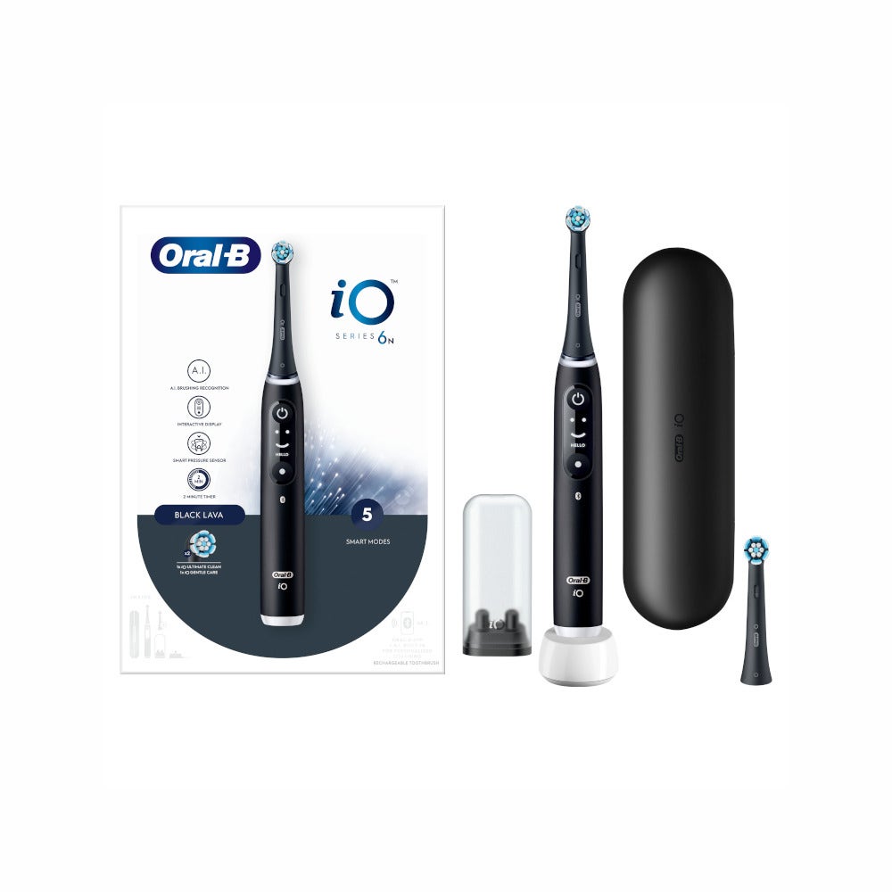 Oral-B iO6 Spazzolino Elettrico Ricaricabile Nero Con Custodia Da Viaggio-12