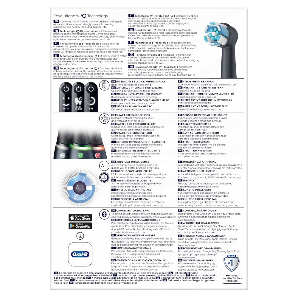 Oral-B iO6 Spazzolino Elettrico Ricaricabile Nero Con Custodia Da Viaggio-9