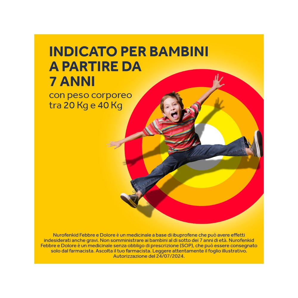 Nurofenkid Febbre Dolore 24 Capsule Molli Masticabili 100mg-20