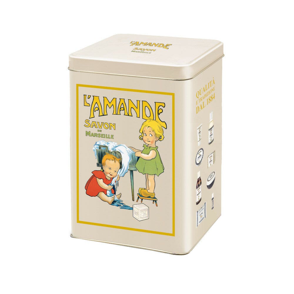 L'Amande Cofanetto Latta Aromatique Boite Oliva Crema Mani+Stick Labbra+ Saponetta-2