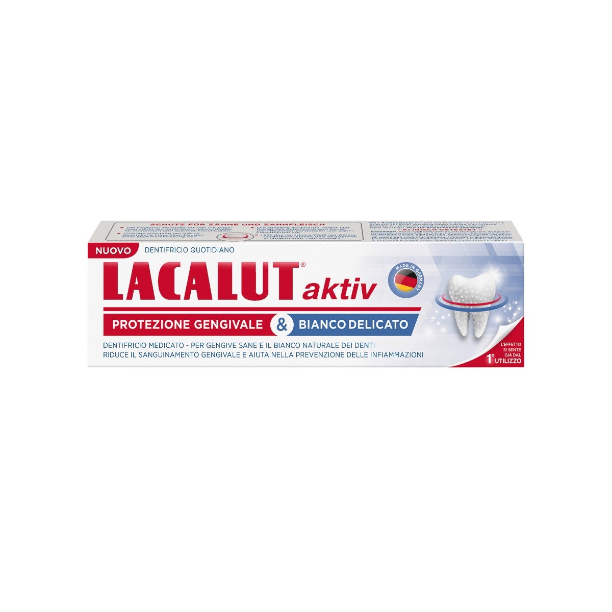 Lacalut Aktiv Dentifricio Protezione Gengivale Bianco Delicato 75ml-5