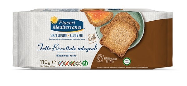 Piaceri Mediterranei Fette Biscottate Integrali 110 g-1