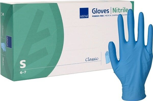 Abena Classic Guanto Esaminazione In Nitrile Senza Polvere Non Sterile Taglia S 100 Pezzi-1