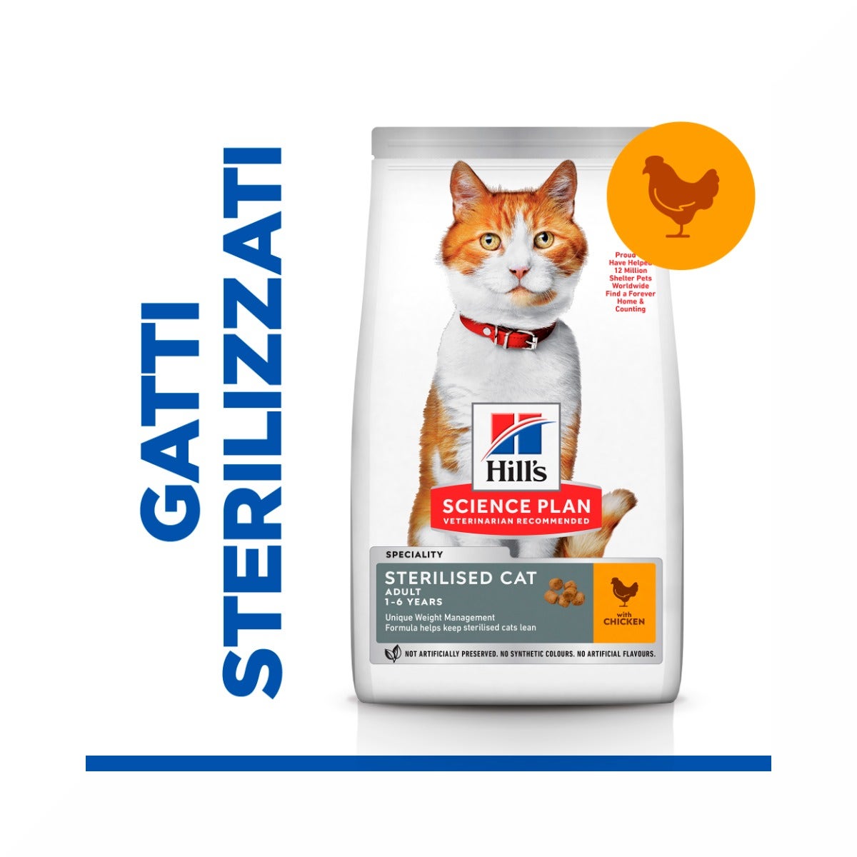 Hill's Science Plan Sterilised Cat Adult Crocchette Per Gatti Con Pollo 10 Kg-2
