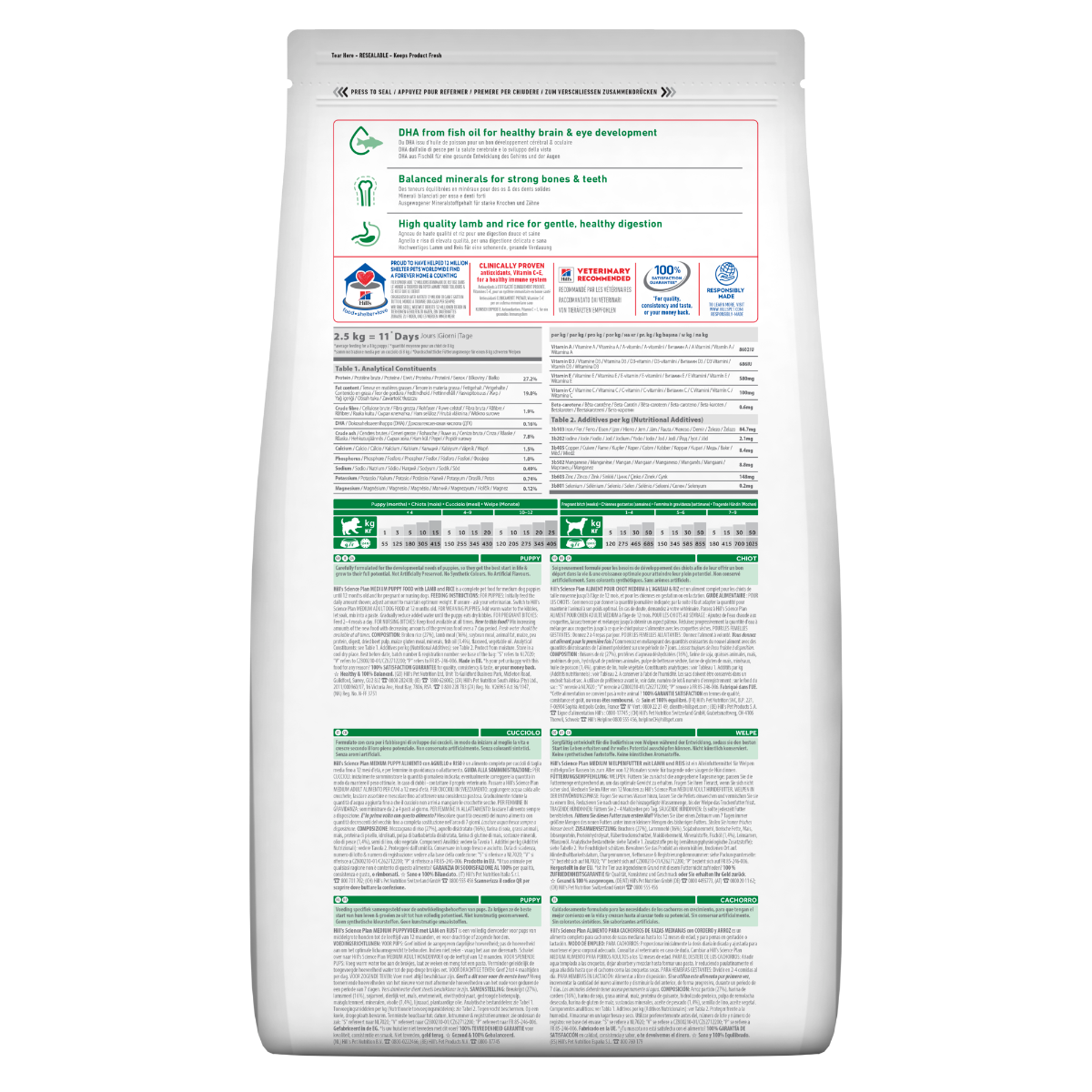 Hill's Science Plan Puppy Medium Crocchette All'agnello E Riso Per Cuccioli Sacco 14 Kg-1