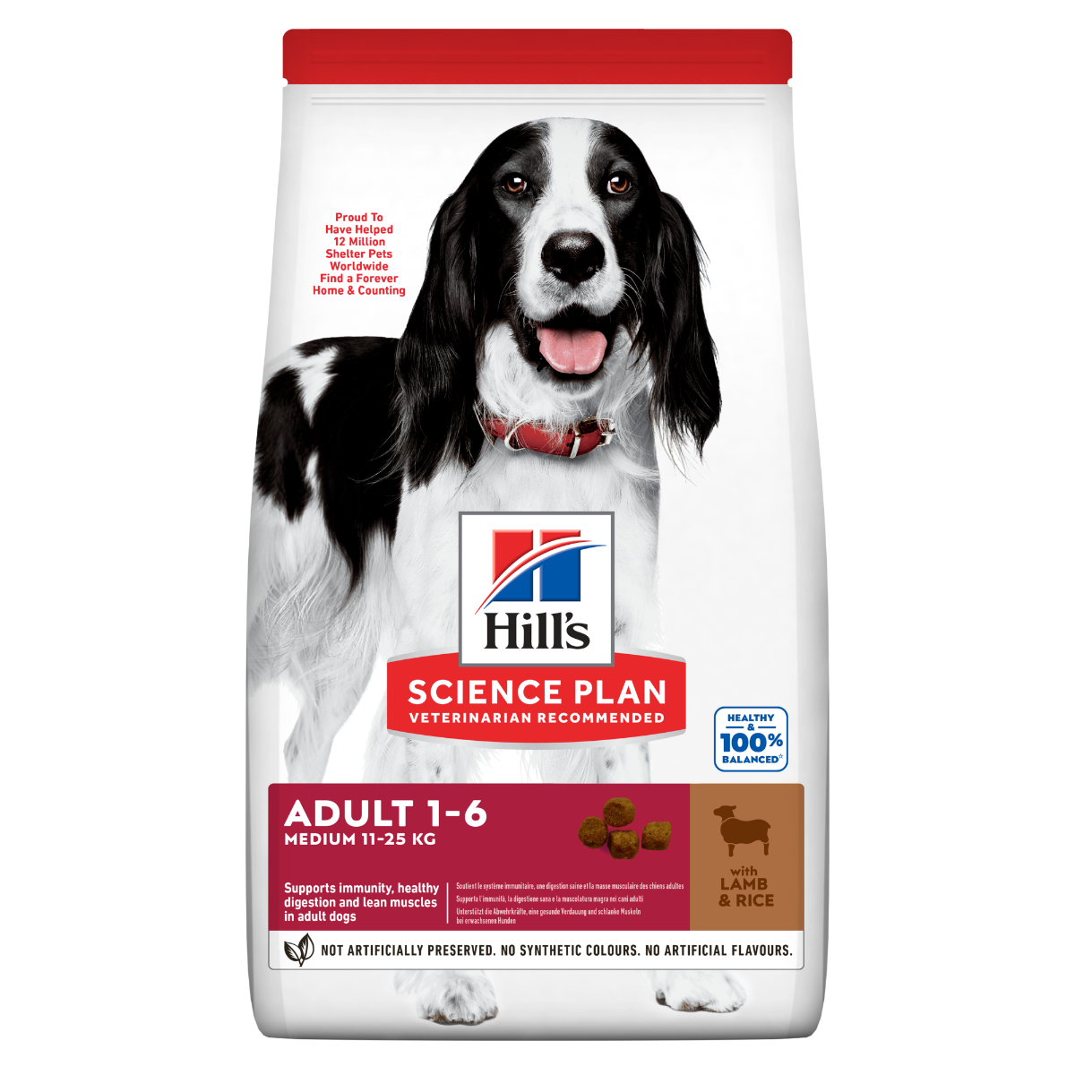 Hill's Science Plan Medium Adult Crocchette con Agnello e Riso per Cani  Sacco 14 Kg-0
