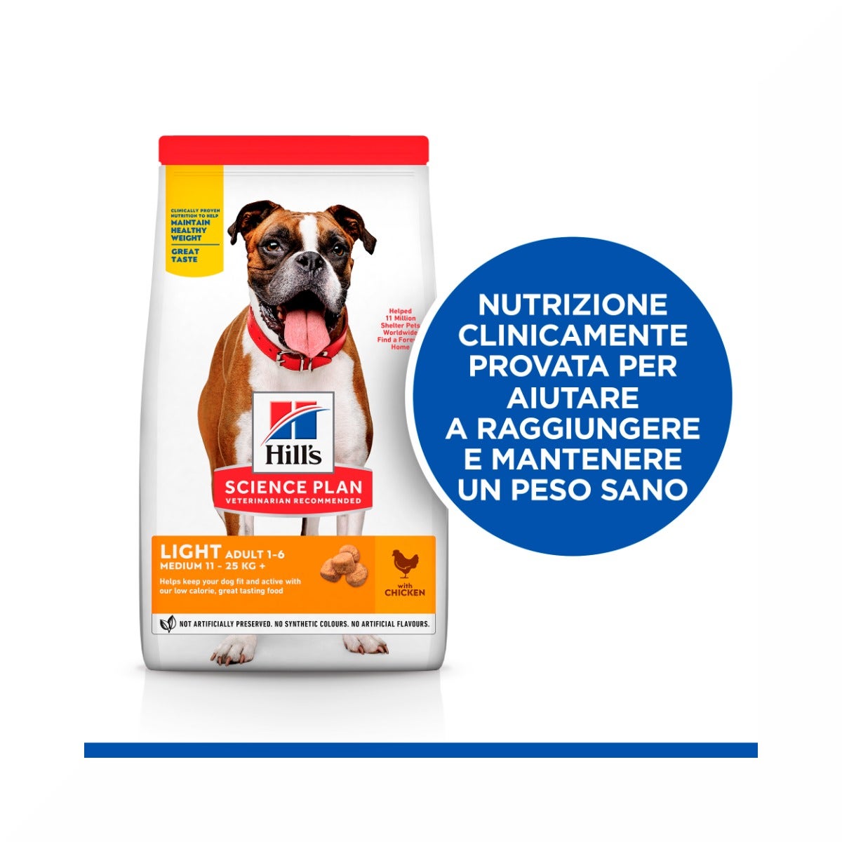 Hill's Science Plan Light Adult Crocchette Con Pollo Per Cani Taglia Media Sacco 14 Kg-3