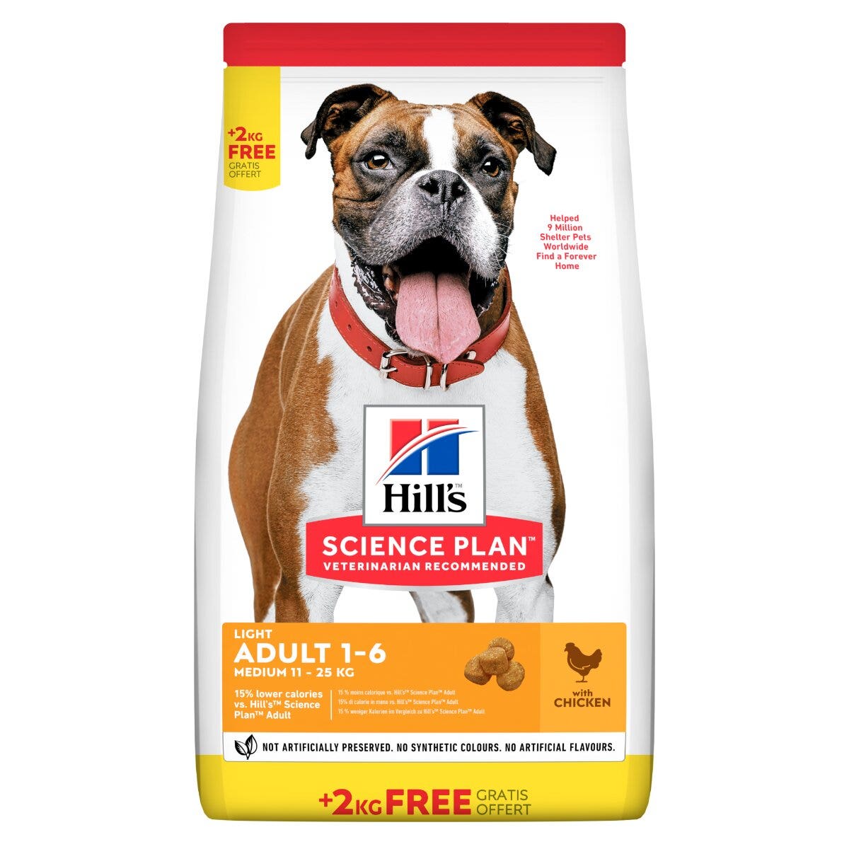 Hill's Science Plan Light Adult Crocchette Con Pollo Per Cani Taglia Media Sacco 14 Kg-9