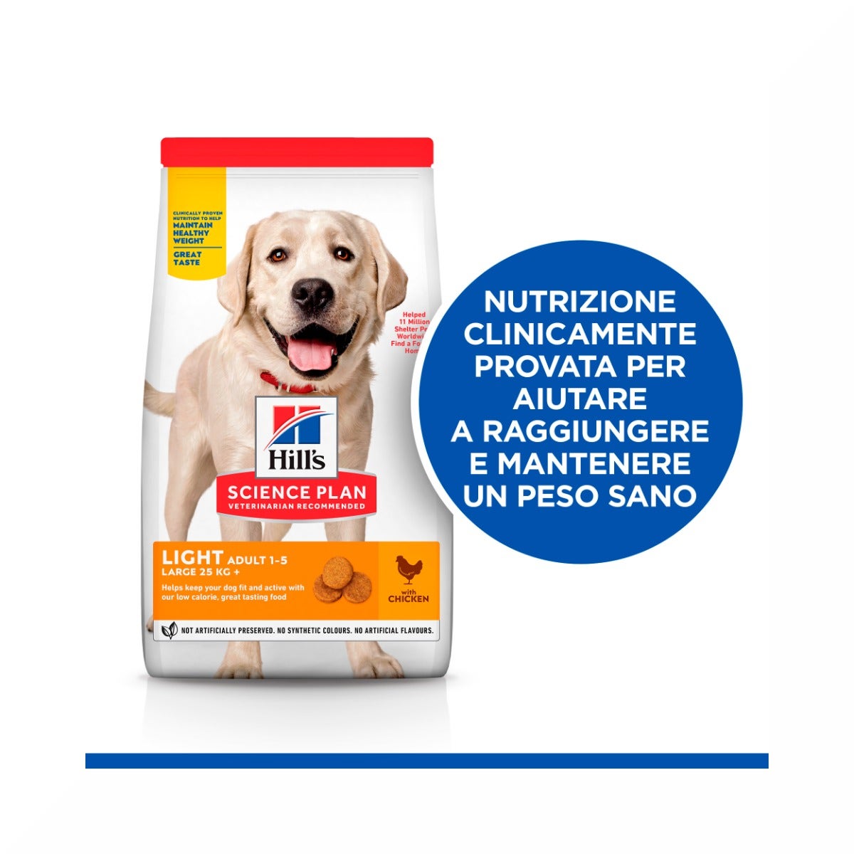 Hill's Science Plan Light Adult Crocchette Con Pollo Per Cani Taglia Large Sacco 14 Kg-3