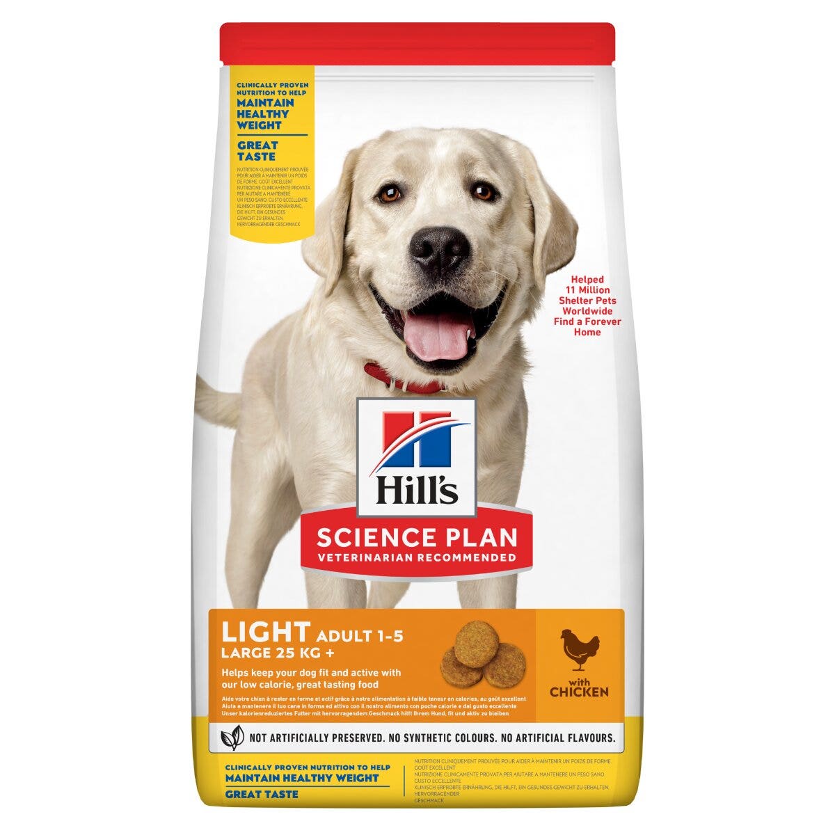 Hill's Science Plan Light Adult Crocchette Con Pollo Per Cani Taglia Large Sacco 14 Kg-9