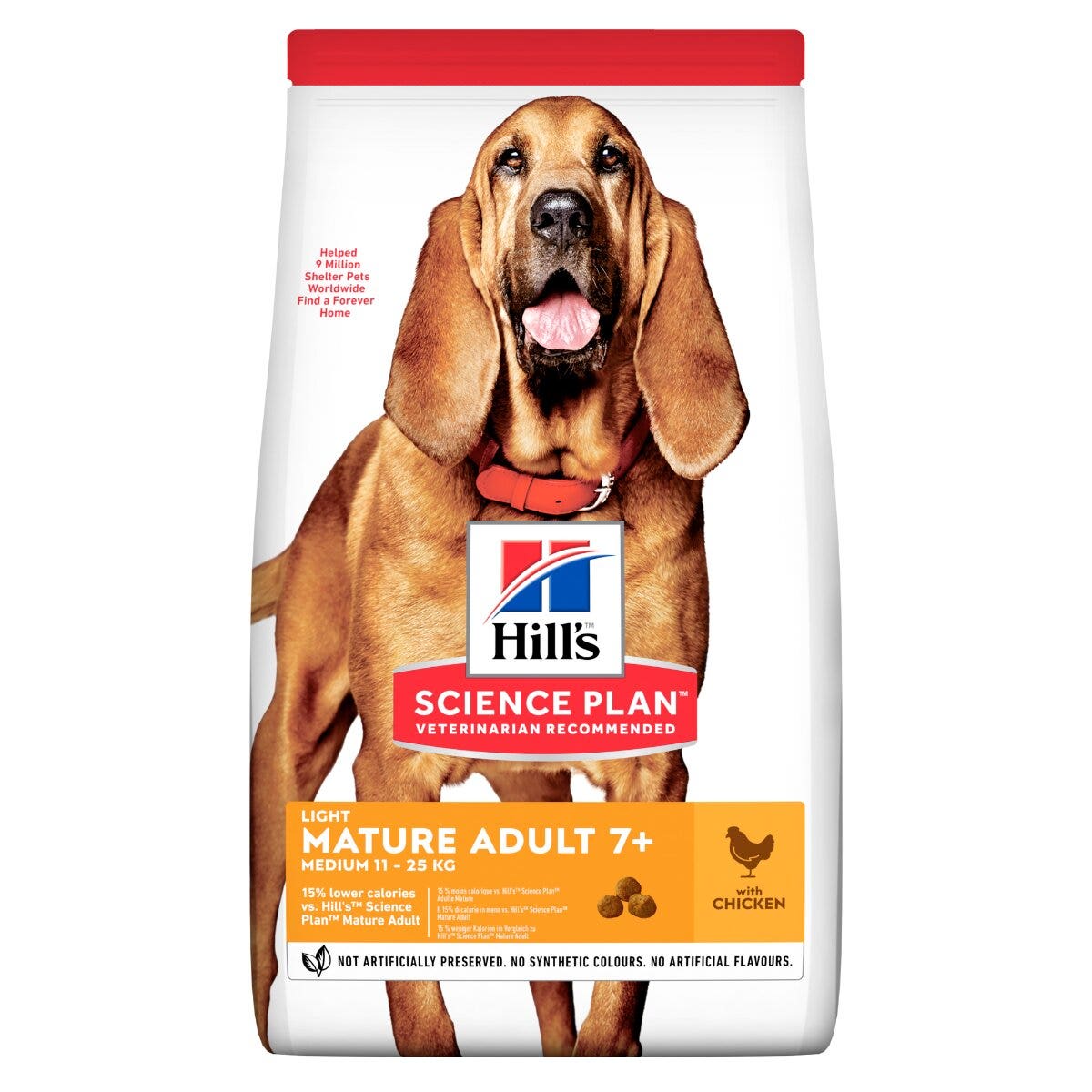Hill's Science Plan Light Mature Adult Crocchette Con Pollo Per Cani Taglia Media Sacco 14Kg-9