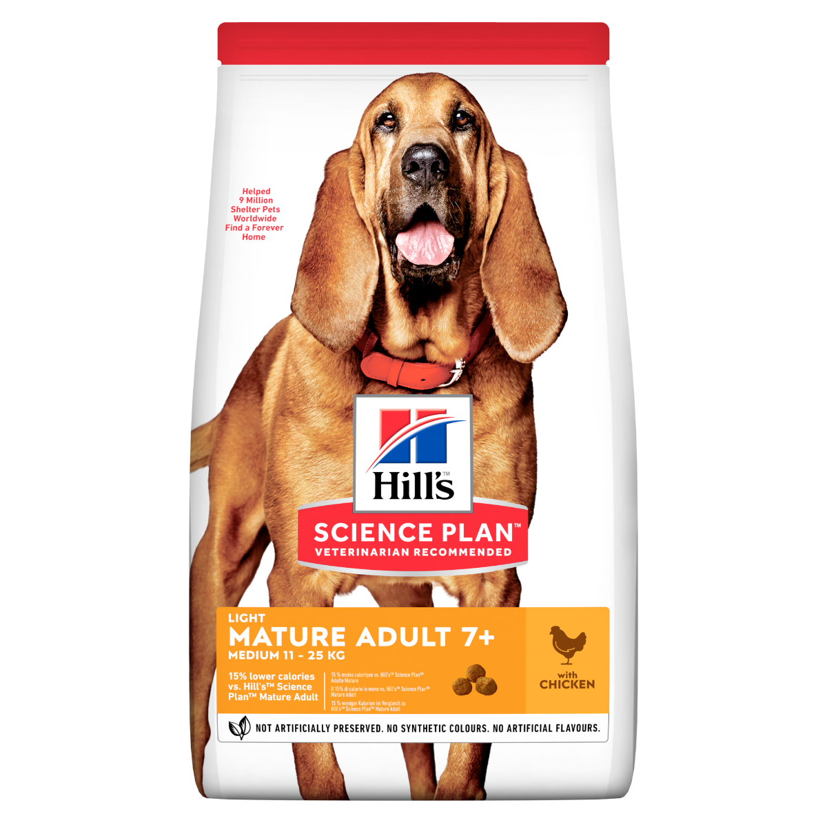 Hill's Science Plan Light Mature Adult Crocchette Con Pollo Per Cani Taglia Media Sacco 14Kg-1
