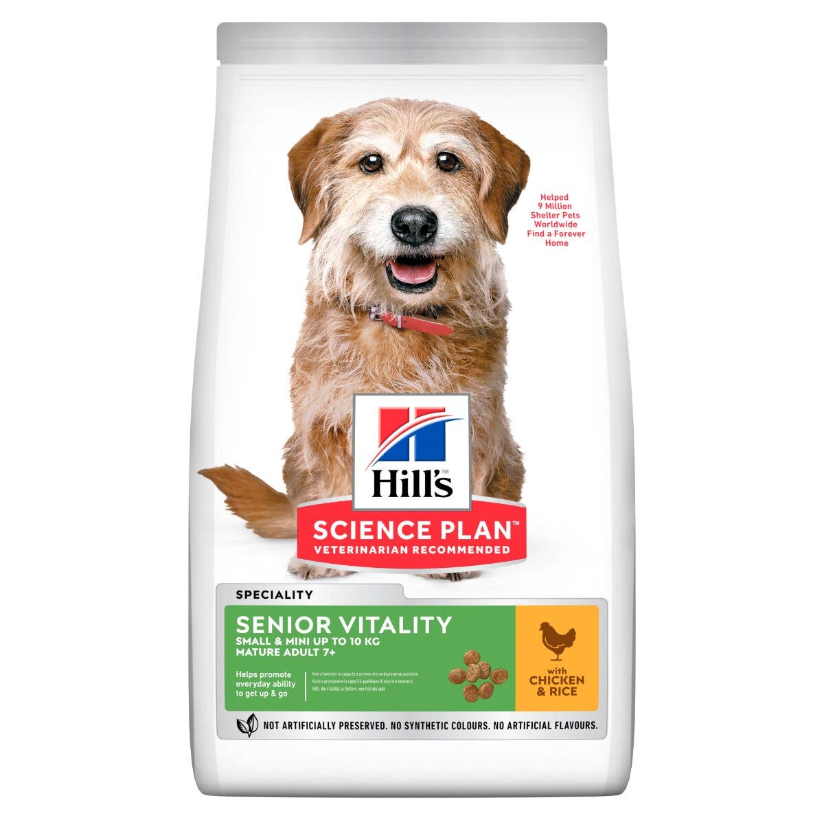 Hill's Science Plan Senior Vitality Mature Adult 7+ Crocchette Con Pollo E Riso Per Cani Taglia Piccola 1,5Kg-9