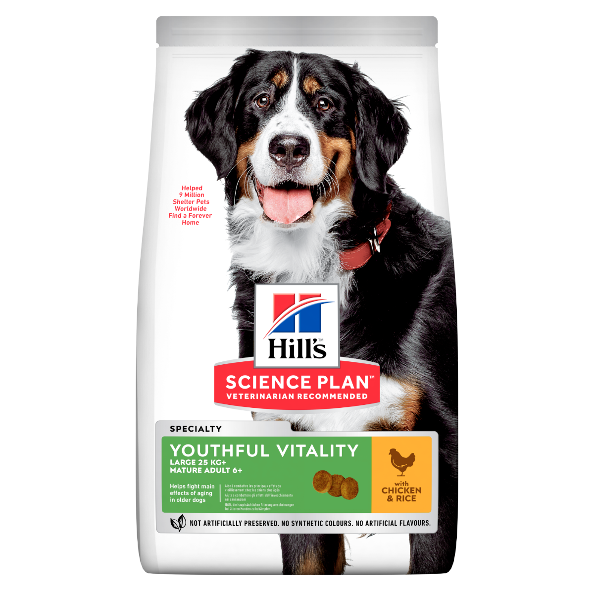 Hill's Science Plan Senior Vitality Mature Adult 6+ Crocchette Con Pollo E Riso Per Cani Taglia Grande 12Kg-2