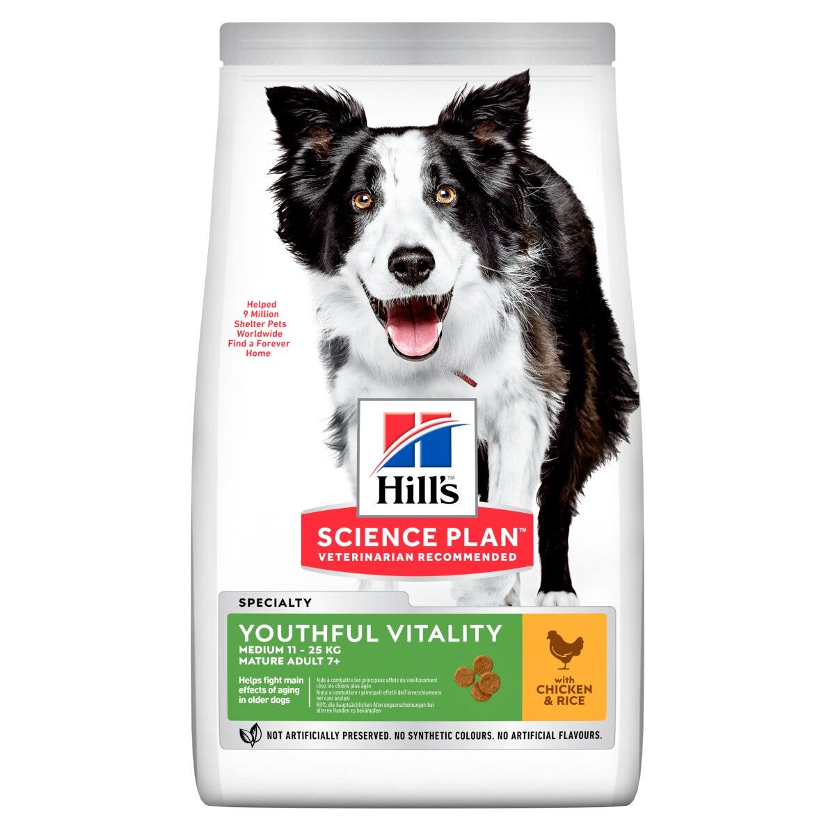 Hill's Science Plan Senior Vitality Mature Adult 7+ Crocchette Con Pollo E Riso Per Cani Taglia Media 12Kg-9