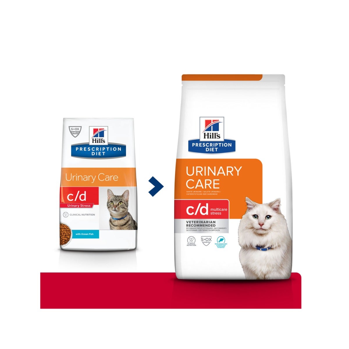 Hill's Prescription Diet C/D Multicare Stress Crocchette Pesce Oceanico Per Gatti 400g-2