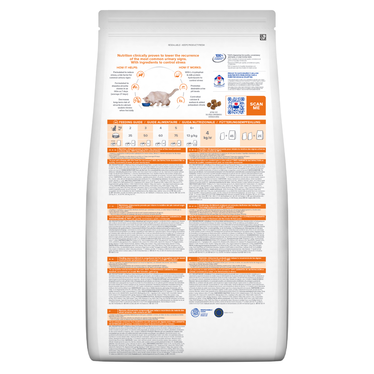 Hill's Prescription Diet C/D Multicare Stress Crocchette Pesce Oceanico Per Gatti 400g-1