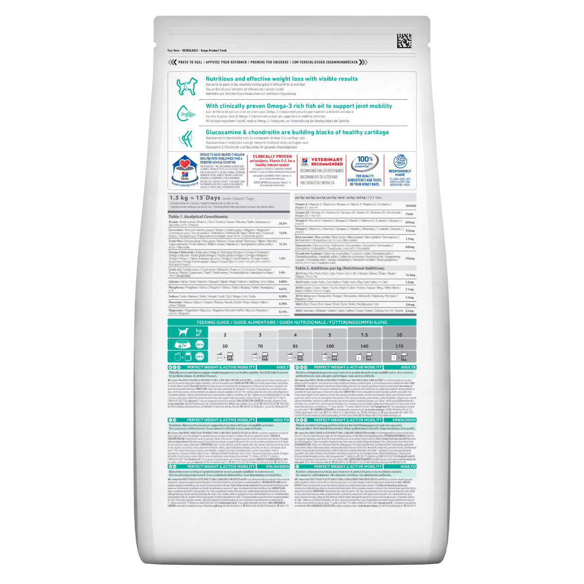 Hill's Science Plan Perfect Weight & Active Mobility Adult Crocchette Con Pollo Per Cani Taglia Piccola Sacco 1,5 kg-2