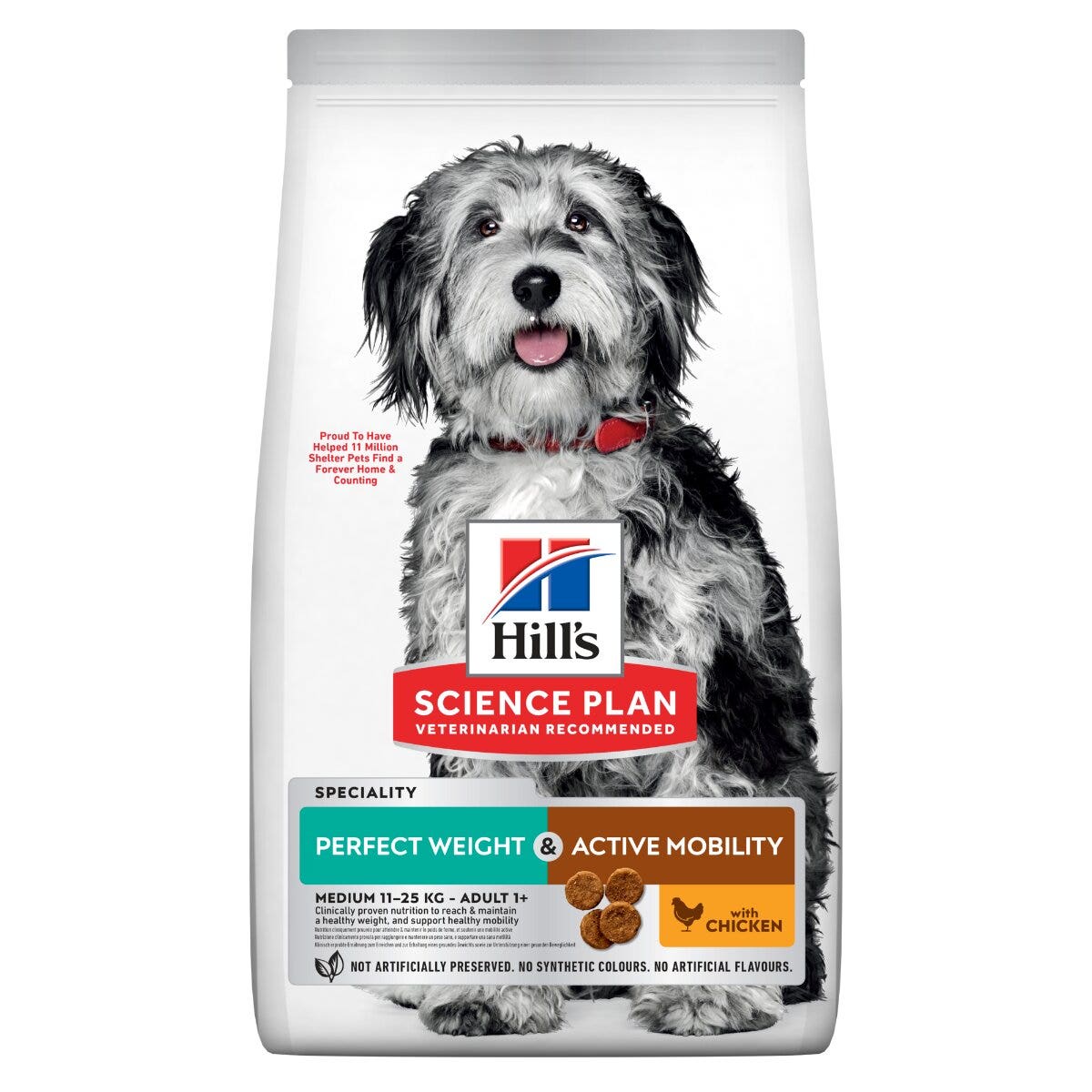 Hill's Science Plan Perfect Weight & Active Mobility Adult Crocchette Con Pollo Per Cani Taglia Media Sacco 2,5 Kg-9