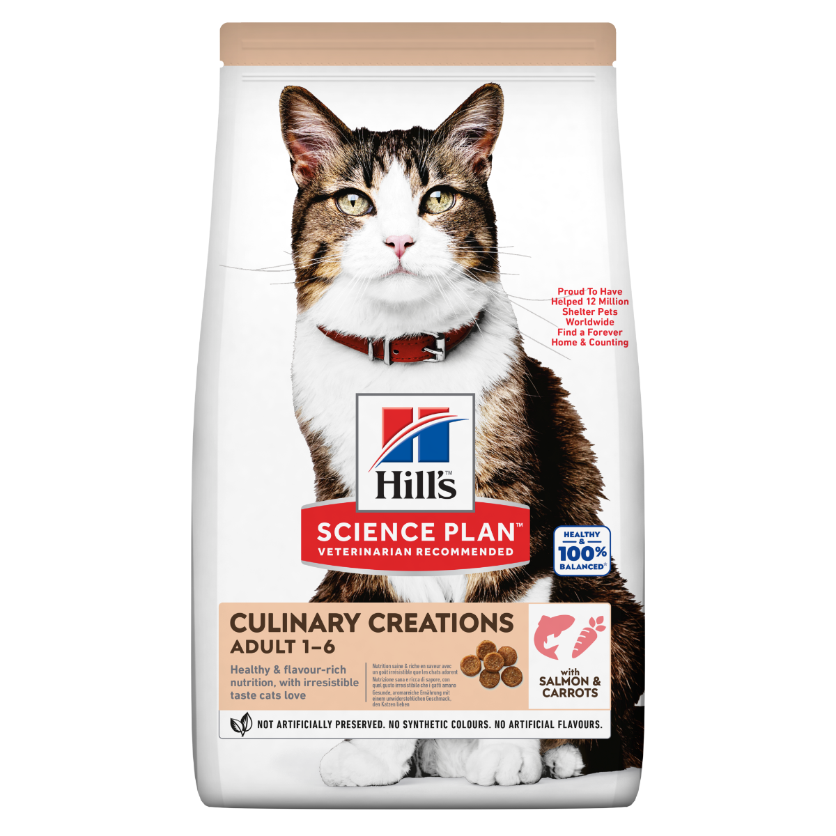 Hill's Science Plan Culinary Creations Medium Adult Crocchette per Gatti con Salmone E Carote 1,5Kg-0