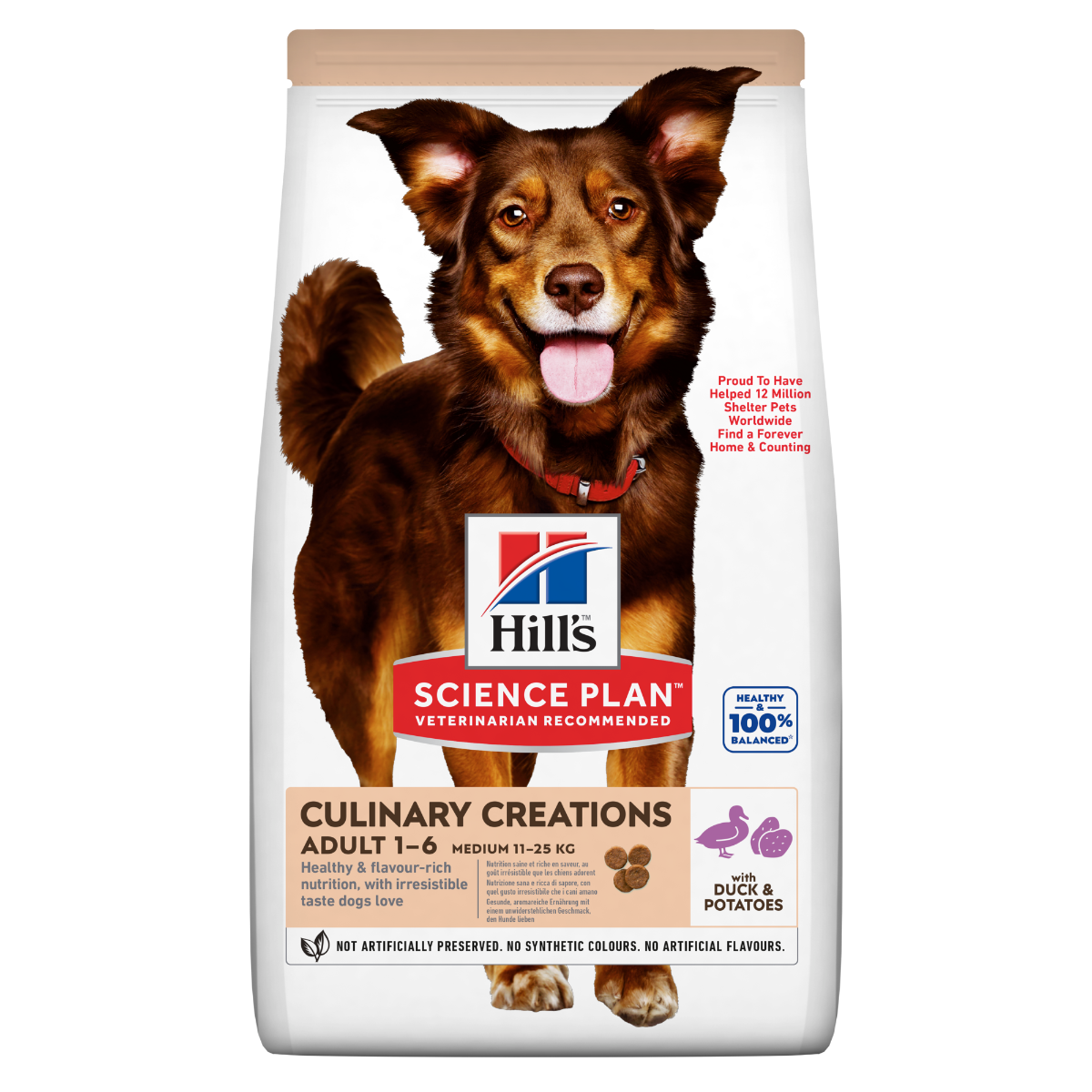 Hill's Science Plan Culinary Creations Adult Crocchette Con Anatra E Patate Per Cani Taglia Media Sacco 14kg-1