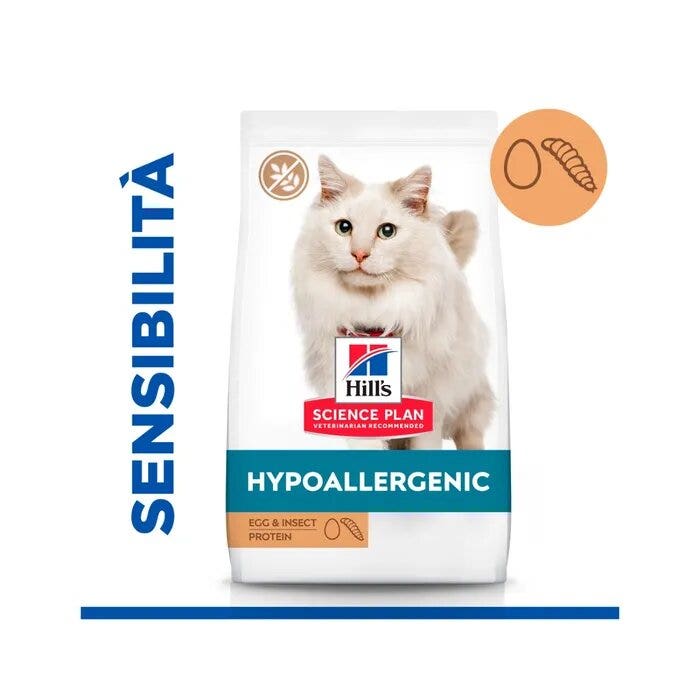 Hill's Science Plan Hypoallergenic Adult Alimento Secco Per Gatti Con Uova E Insetti 1,5Kg-14