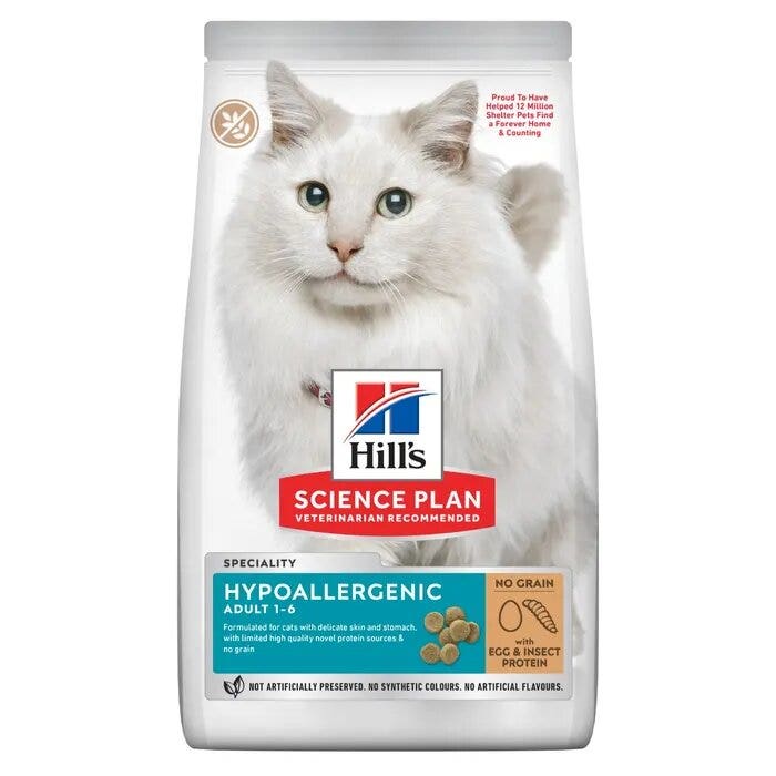 Hill's Science Plan Hypoallergenic Adult Alimento Secco Per Gatti Con Uova E Insetti 1,5Kg-8