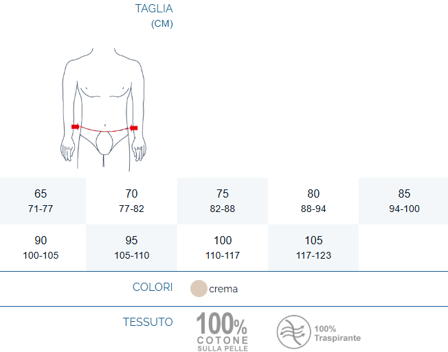 Pavis Cinto Erniario Basso Flexoflex Colore Crema Cod.623