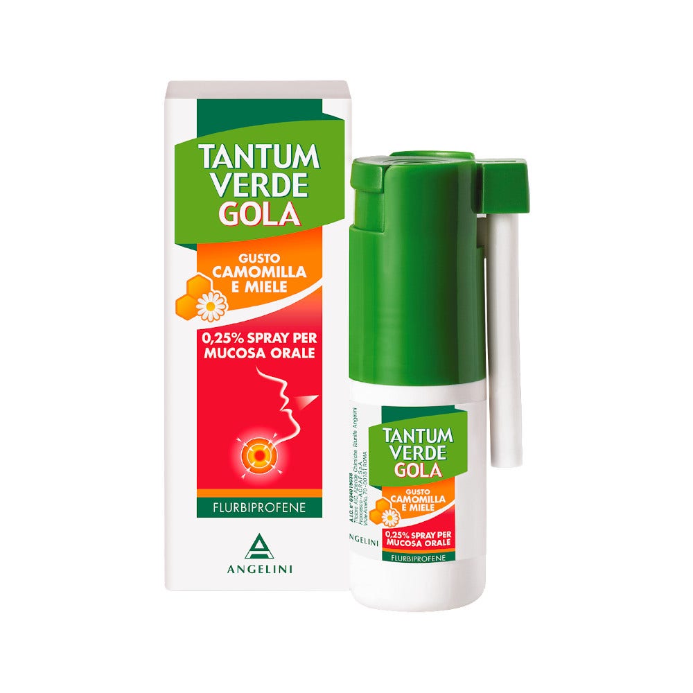 Tantum Verde Gola 0,25% Spray Mucosa Orale Gusto Camomilla E Miele 15ml  - 2
