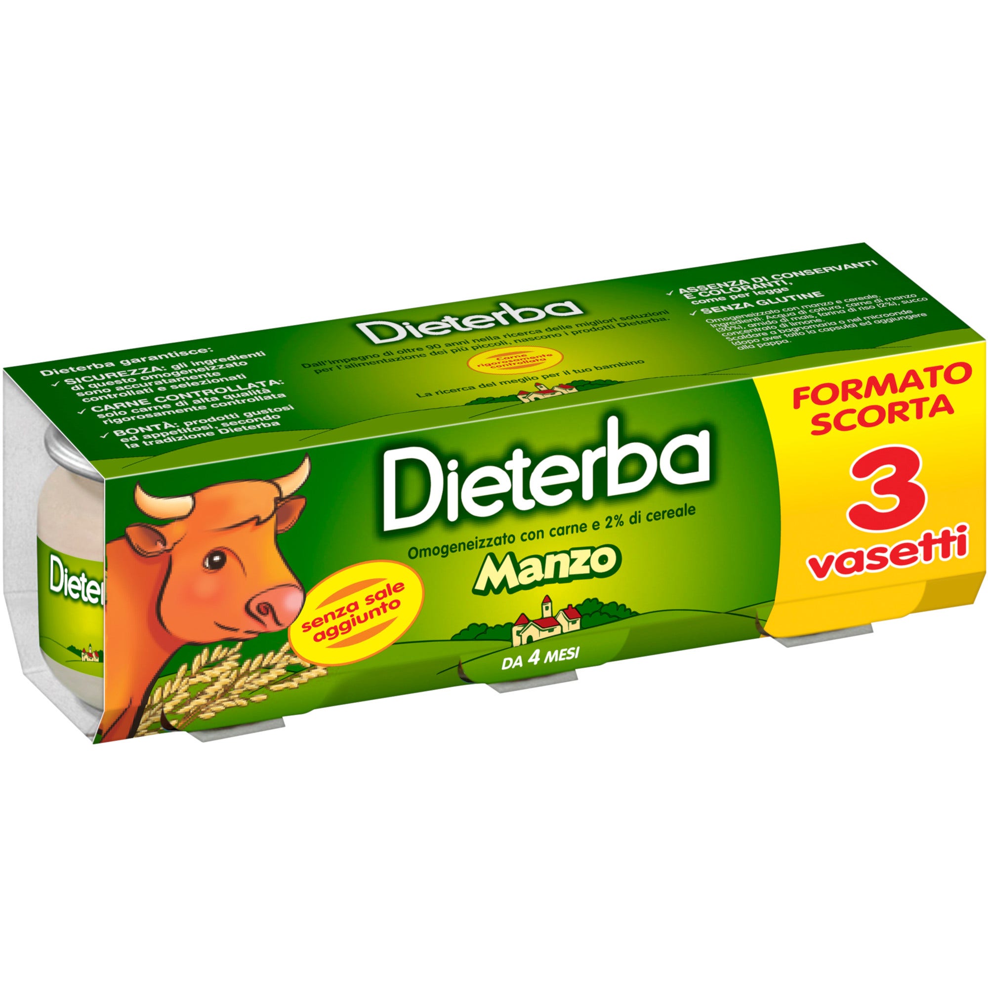 Dieterba Omogeneizzato Manzo 3x80g  - 2