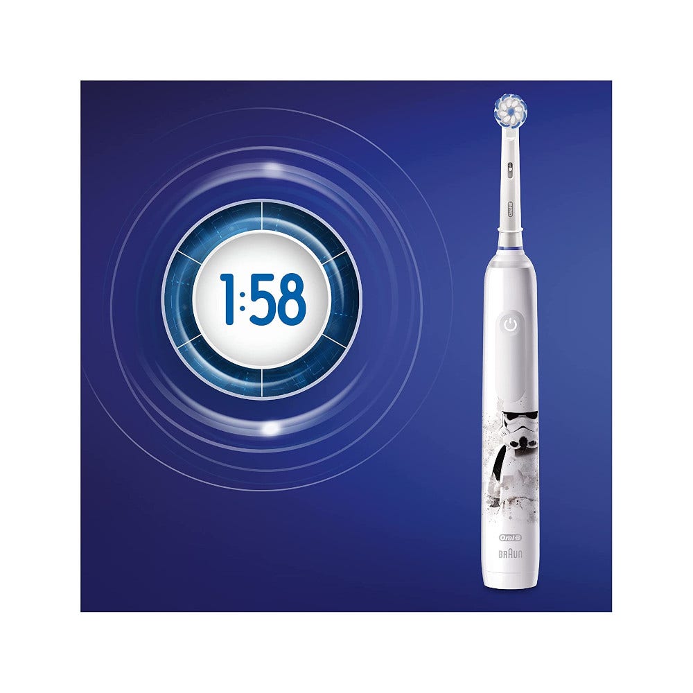 Oral-B Pro3 Junior Star Wars Spazzolino Elettrico Ricaricabile Bambini + 1 Testina Di Ricambio -4