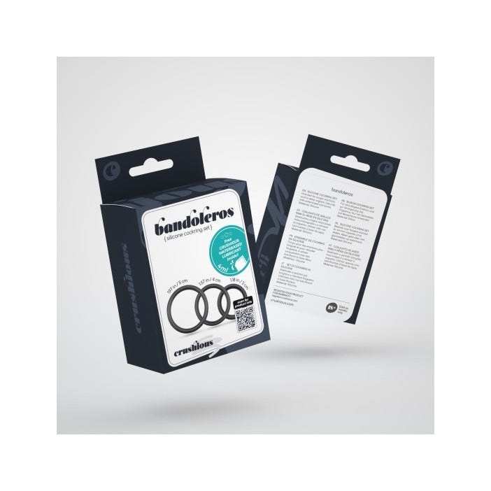 Crushious Bandoleros Set di Anelli per il Pene in Silicone-6