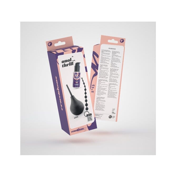 Crushious Anal Thrill Doccia Anale 90ml + Lubrificante 50ml + Catena Anale 10 Perle-5
