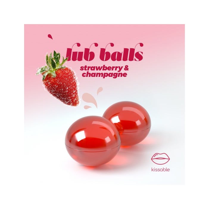 Crushious Lub Balls Palline Lubrificanti Gusto Fragola e Champagne-4
