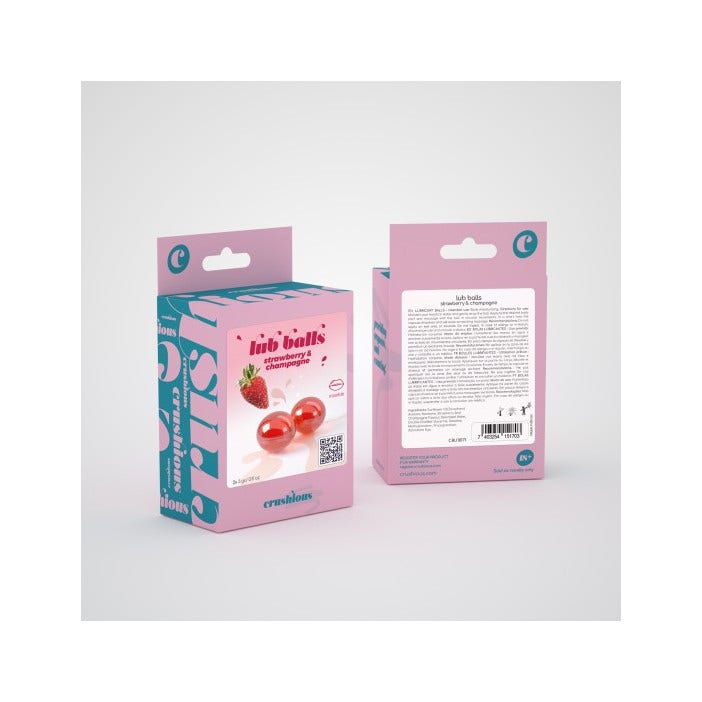 Crushious Lub Balls Palline Lubrificanti Gusto Fragola e Champagne-6