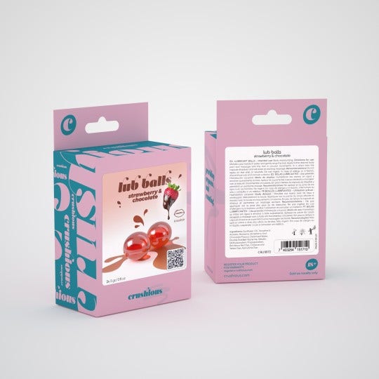 Crushious Lub Balls Palline Lubrificanti Al Gusto Di Fragola E Cioccolato-3