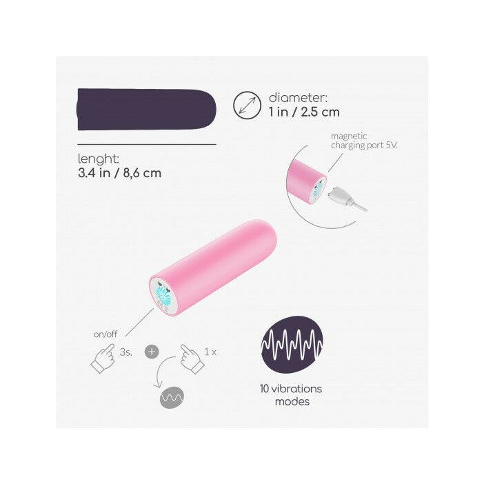 Crushious Quackers Proiettile Vibrante Rosa Usb Ricaricabile-7