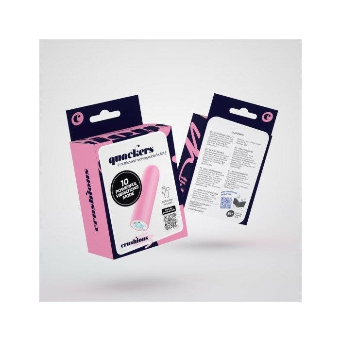 Crushious Quackers Proiettile Vibrante Rosa Usb Ricaricabile-9