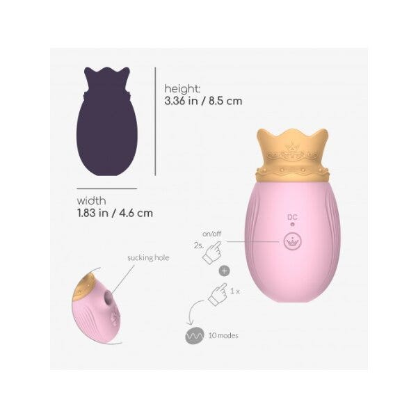 Crushious Monarch Stimolatore Clitorideo Rosa-8