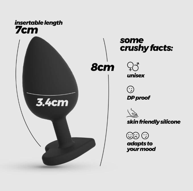 Crushious Cuore Plug Anale Medio Con 4 Gioielli Intercambiabili-6