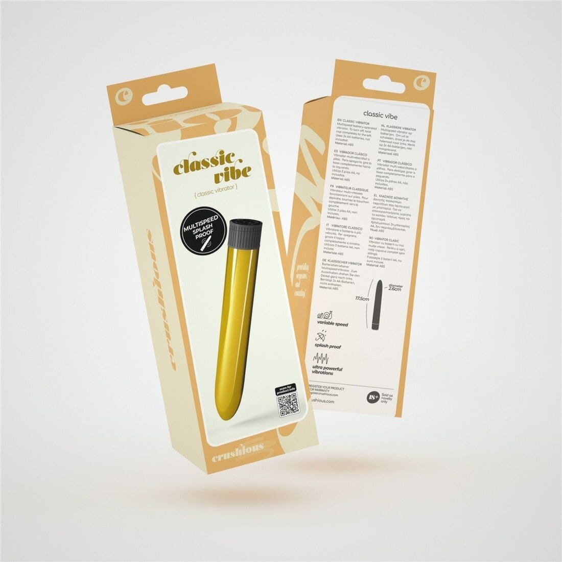 Crushious Vibratore Classic Vibe Dorato-4