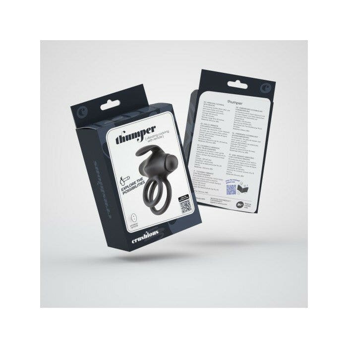 Crushious Thumper Doppio Cock Anello Vibrante Con Telecomando-9