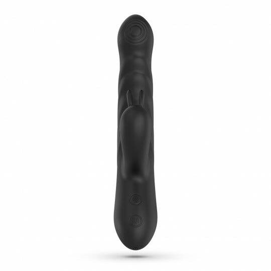 Crushious Lapin Vibratore Rabbit Ricaricabile Con Spinta Nero-3